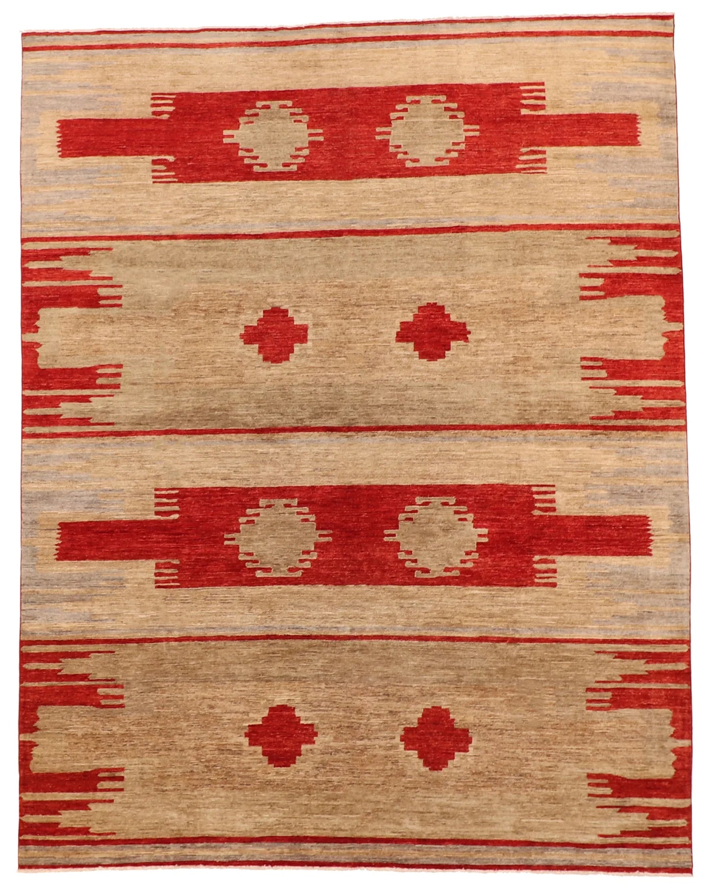 7.10 x 9.10 - Mountain Modern Wool Western Rectangle - Finest Hand-Knotted Quality Wool — 64011