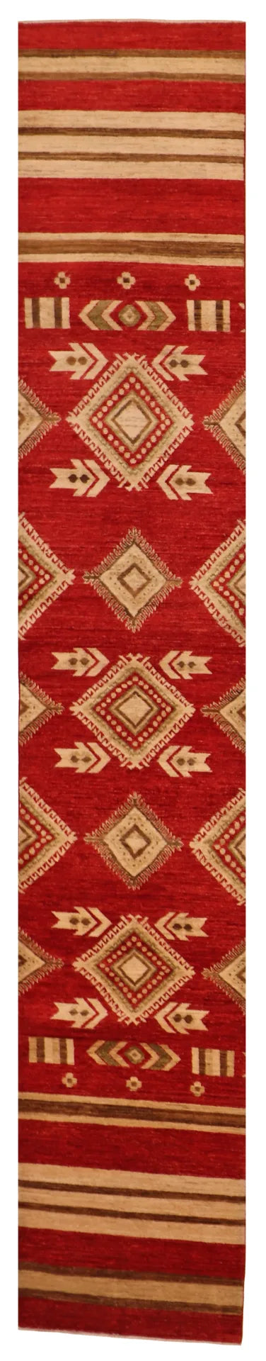 2.3 x 12.3 - Mountain Modern Fine/Wool All Over Rectangle - Finest Hand-Knotted Quality Wool — 64016