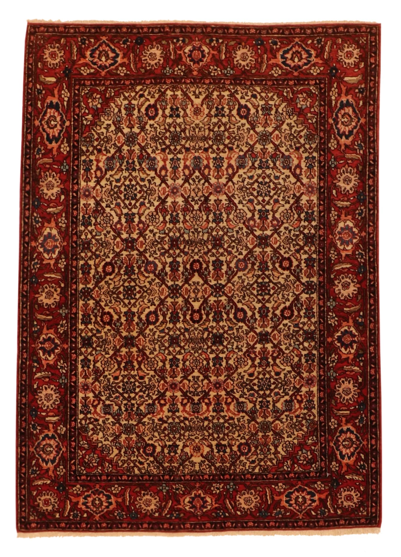 3.3 x 4.9 - Isfahan Wool All Over Rectangle - Finest Hand-Knotted Quality Wool — 64074