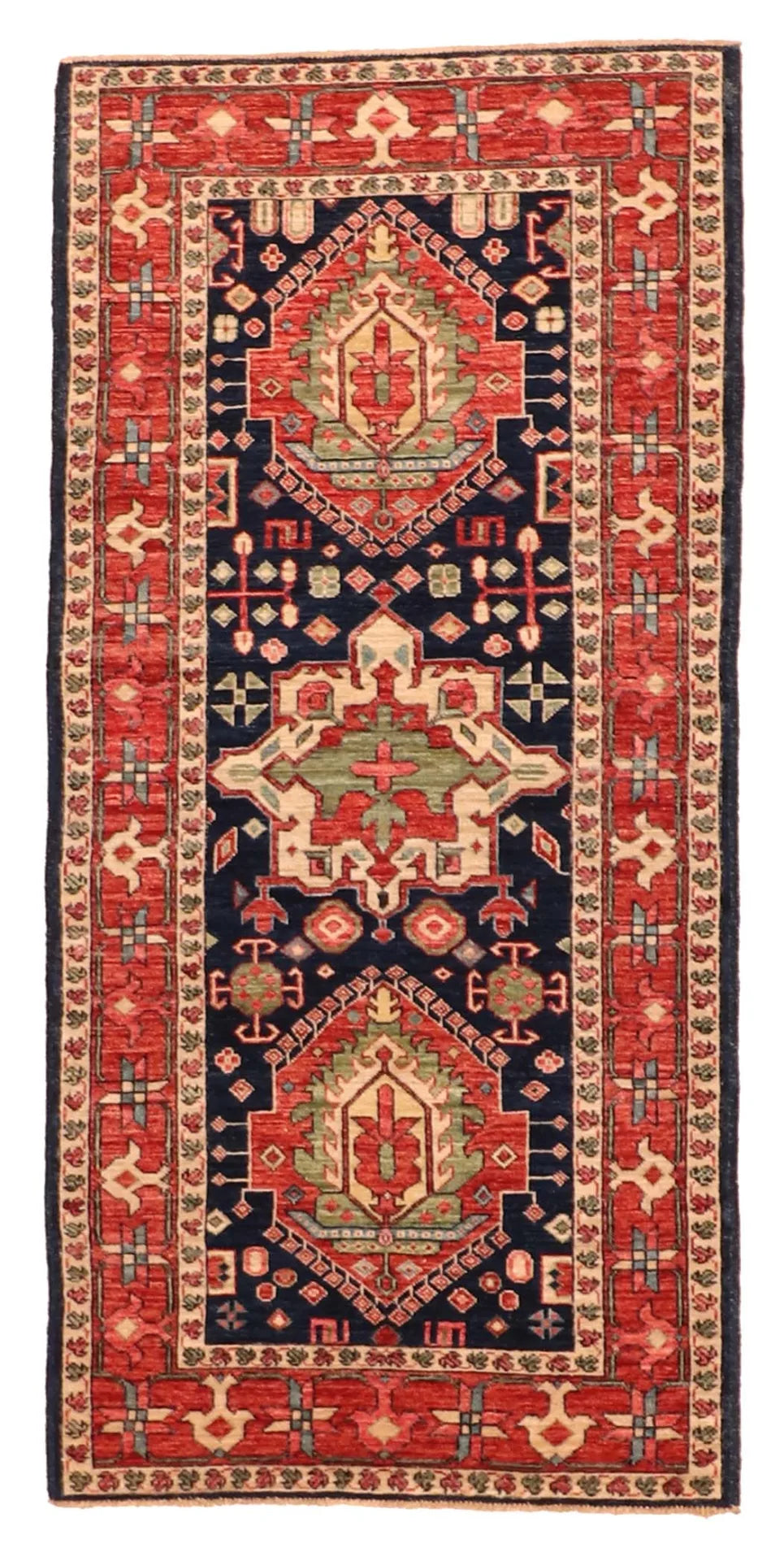 2.10 x 6 - Serapie Fine/Wool All Over Rectangle - Finest Hand-Knotted Quality Wool — 64177