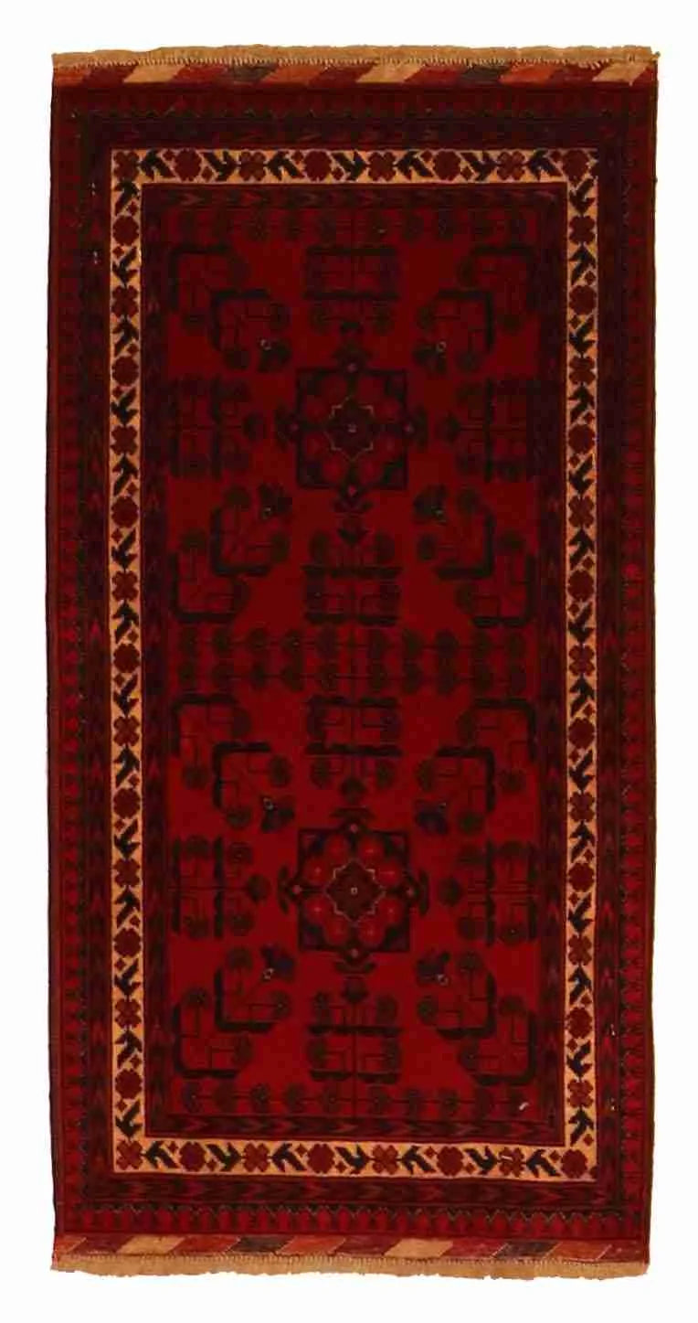 1.9 x 3.5 - Khan Fine/Wool All Over Rectangle - Finest Hand-Knotted Quality Wool — 64258