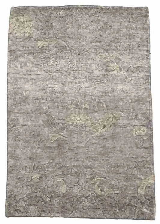 2 x 3 - Modern Silk/Wool All Over Rectangle - Finest Hand-Knotted Quality Silk/Wool — 64507