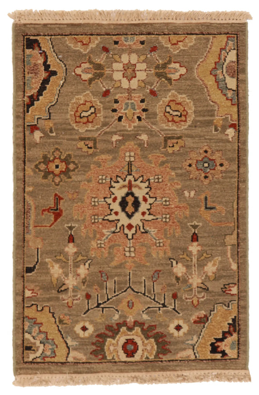 2 x 3 - Modern Fine/Wool All Over Rectangle - Finest Hand-Knotted Quality Wool — 64637