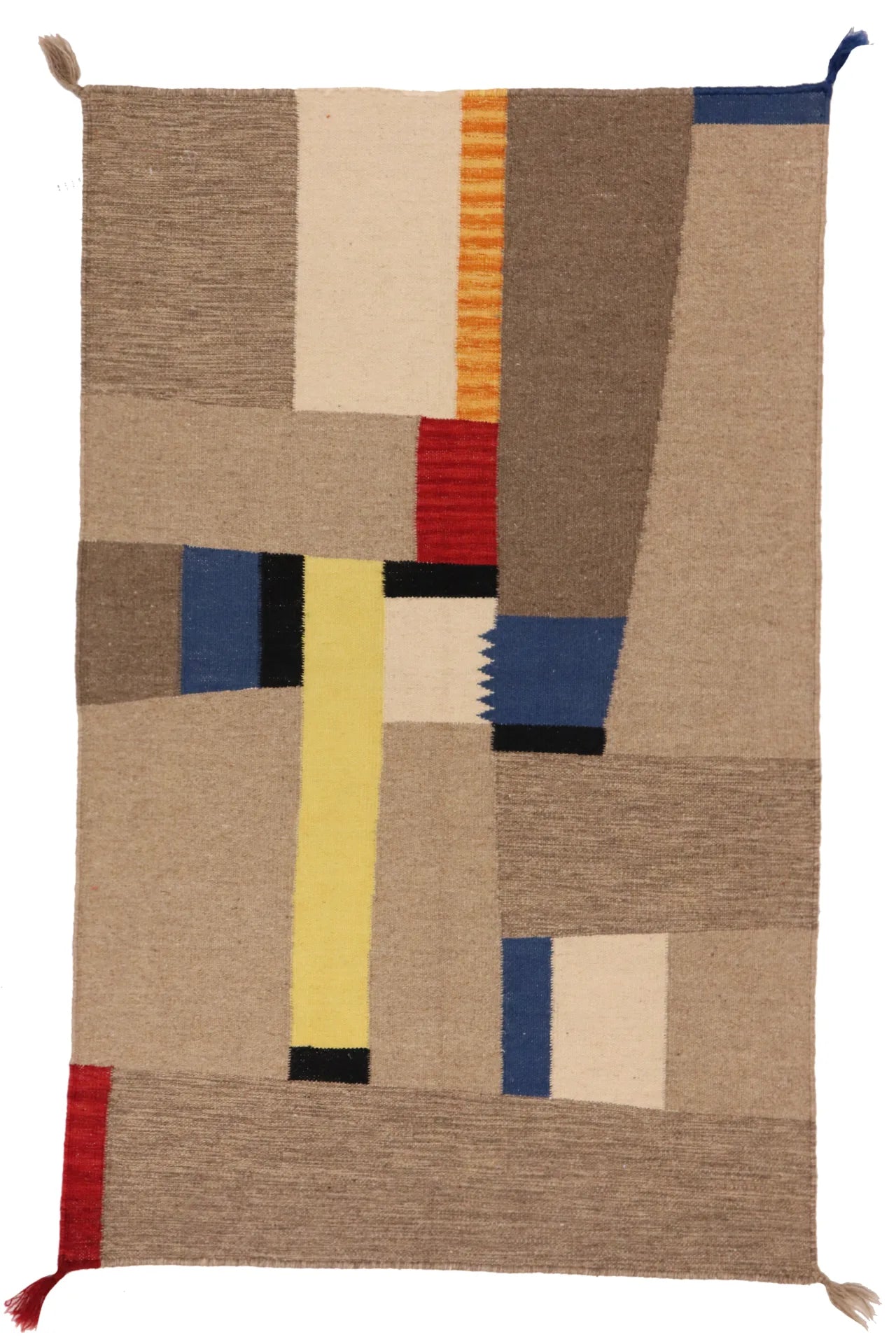 3.2 x 4.11 - Navajo Fine/Wool All Over Rectangle - Finest Hand-Made Quality Wool — 64753