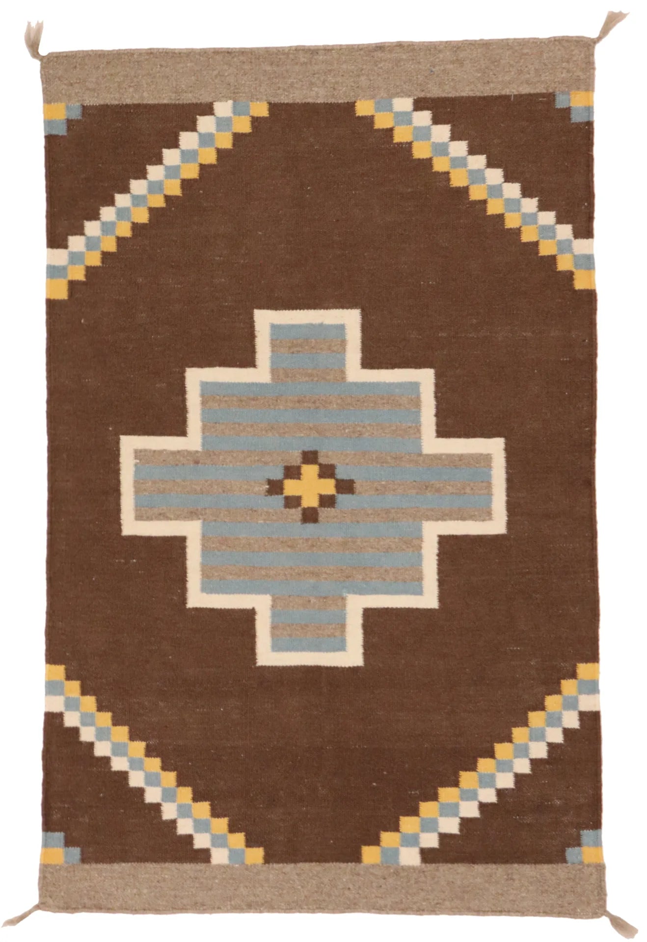 2.6 x 4 - Navajo Fine/Wool All Over Rectangle - Finest Hand-Made Quality Wool — 64769