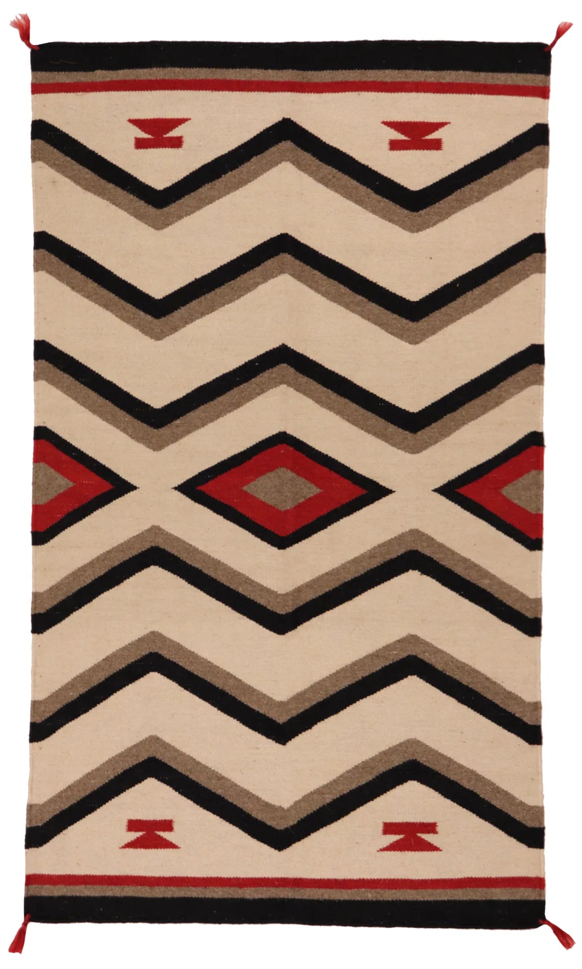 3.1 x 5.2 - Navajo Fine/Wool All Over Rectangle - Finest Hand-Made Quality Wool — 64803