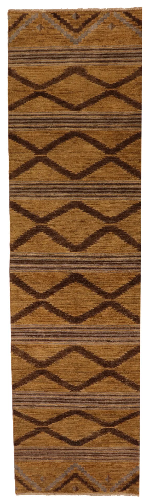 2.8 x 9.8 - Mountain Modern Fine/Wool All Over Rectangle - Finest Hand-Knotted Quality Wool — 64914