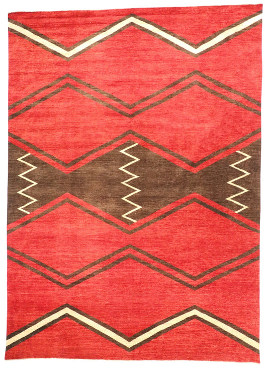 10.1 x 13.10 - Mountain Modern Wool Western Rectangle - Finest Hand-Knotted Quality Wool — 64926