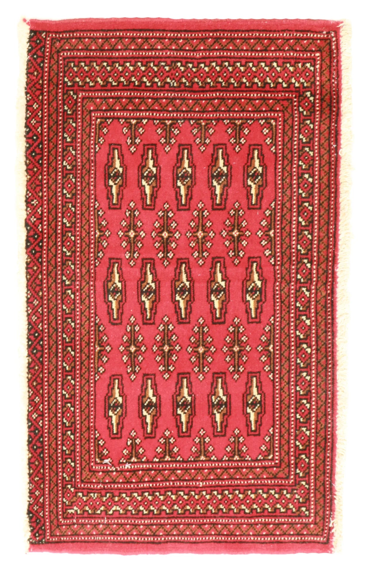 1.80 x 2.11 - Tekeh Fine/Wool Geometric Rectangle - Finest Hand-Knotted Quality Wool — 64959