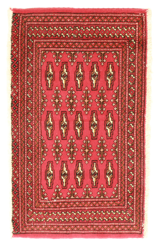 1.80 x 2.11 - Tekeh Fine/Wool Geometric Rectangle - Finest Hand-Knotted Quality Wool — 64959