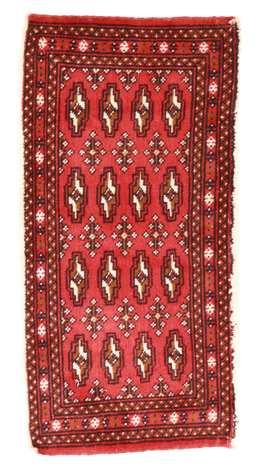 1.8 x 3.5 - Tekeh Fine/Wool Geometric Rectangle - Finest Hand-Knotted Quality Wool — 64965
