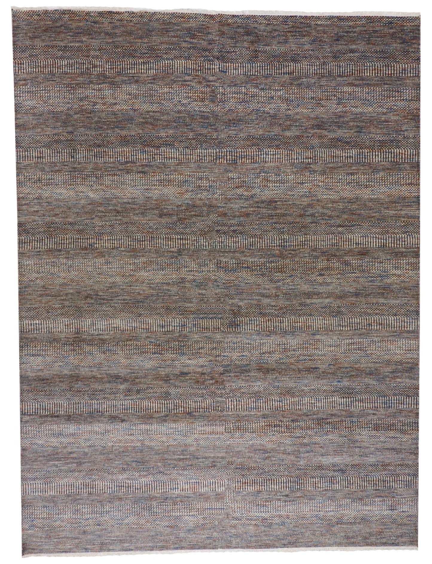 9 x 12 - Modern Wool Contemporary Rectangle - Hand Woven Rug — 65182