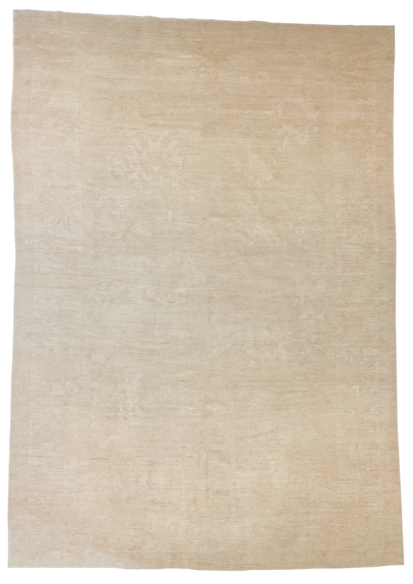 9.10 x 14 - Oushak Wool Transitional Rectangle - Finest Hand-Knotted Quality Wool — 65250
