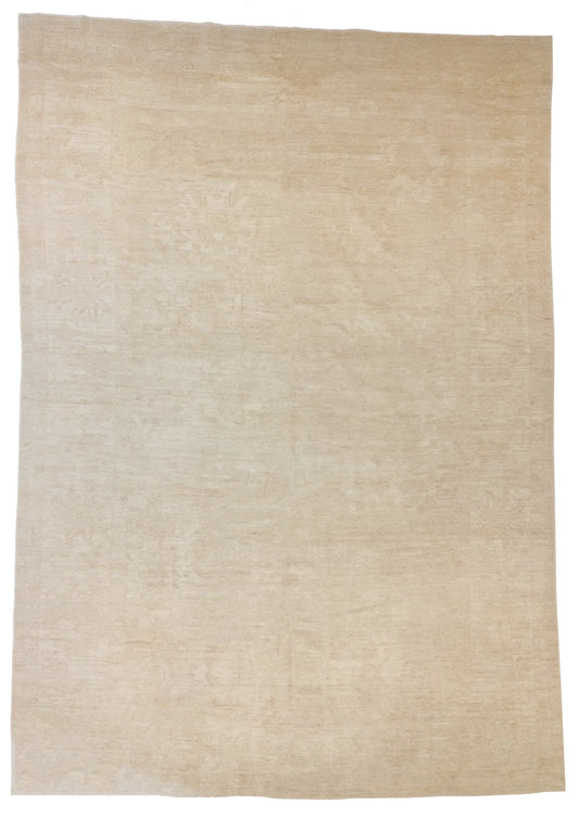9.10 x 14 - Oushak Wool Transitional Rectangle - Finest Hand-Knotted Quality Wool — 65250