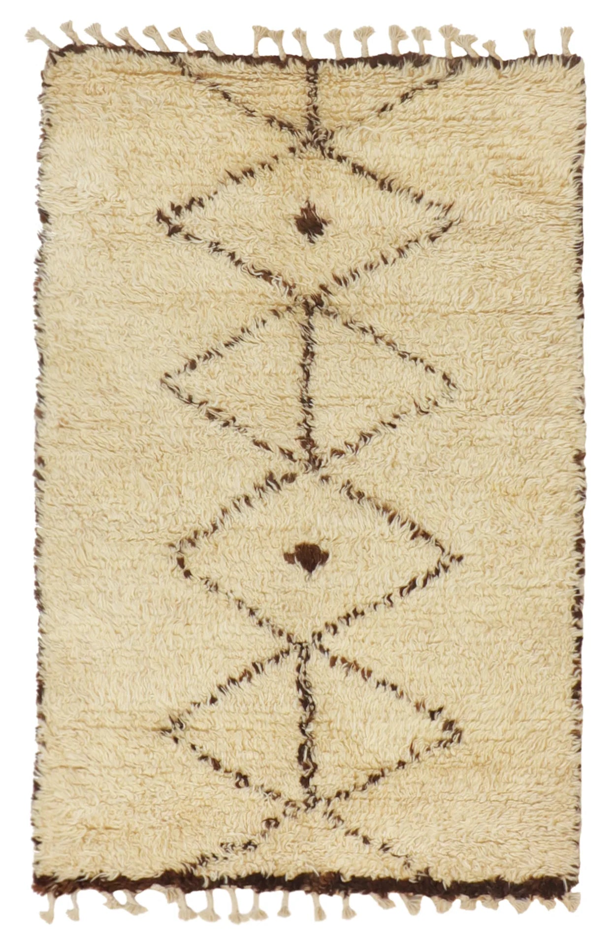 2.7 x 5.9 - Moroccan Fine/Wool All Over Rectangle - Finest Hand-Knotted Quality Wool — 65341
