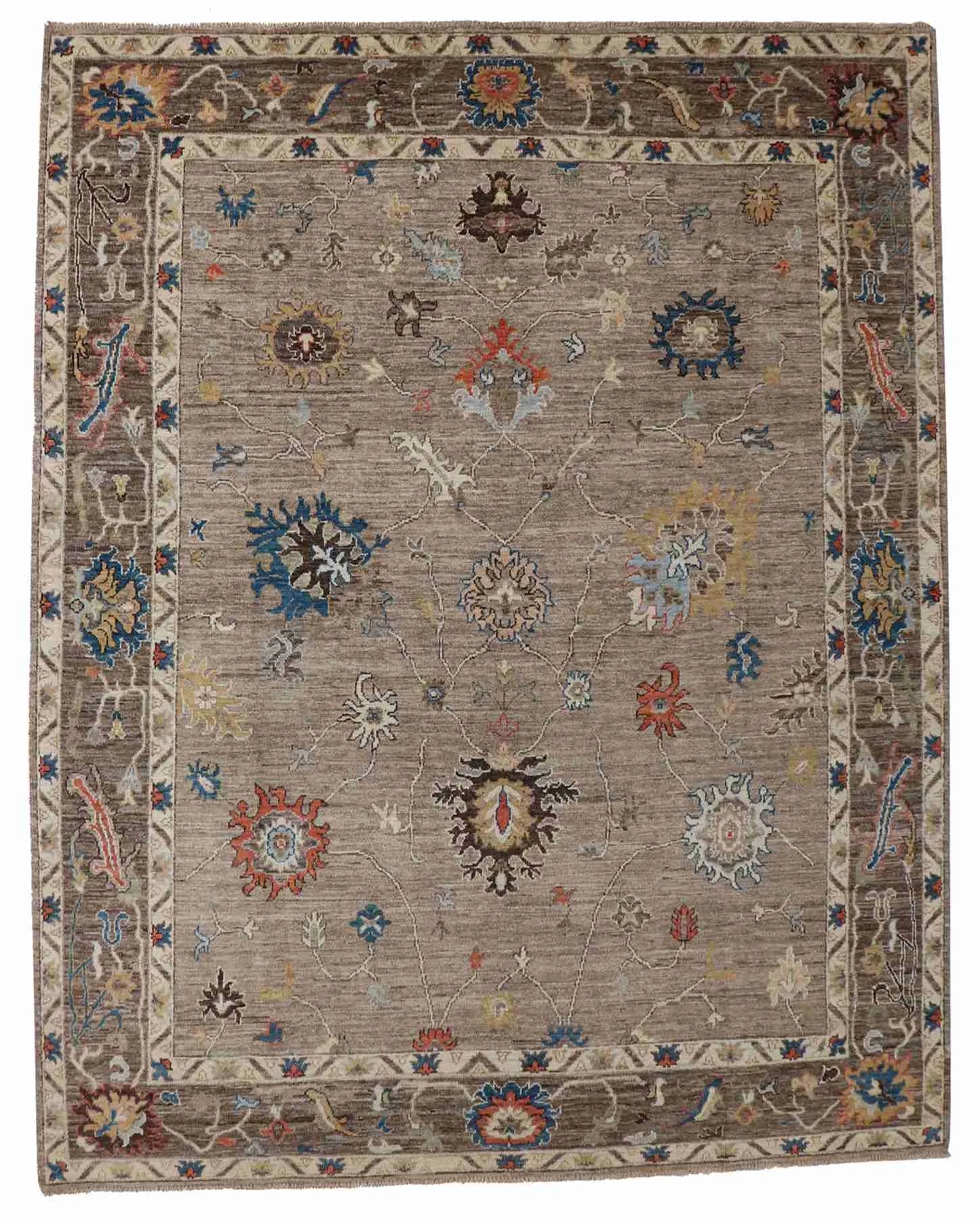 8 x 10 - Oushak Wool Transitional Rectangle - Finest Hand-Knotted Quality Wool — 65559