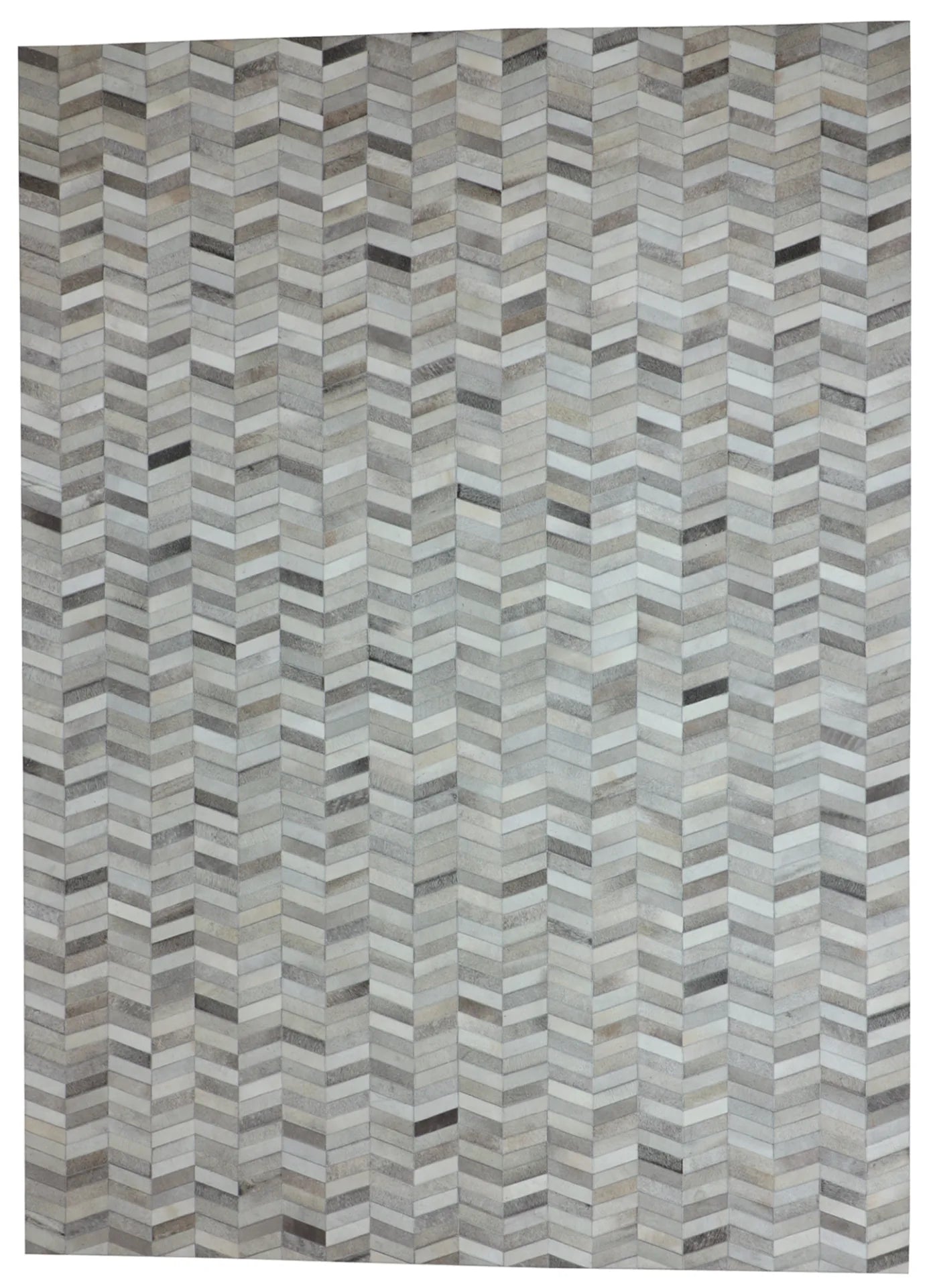 10 x 13.10 - Cowhide Leather Contemporary Rectangle - Finest Hand-Knotted Quality Wool — 65664