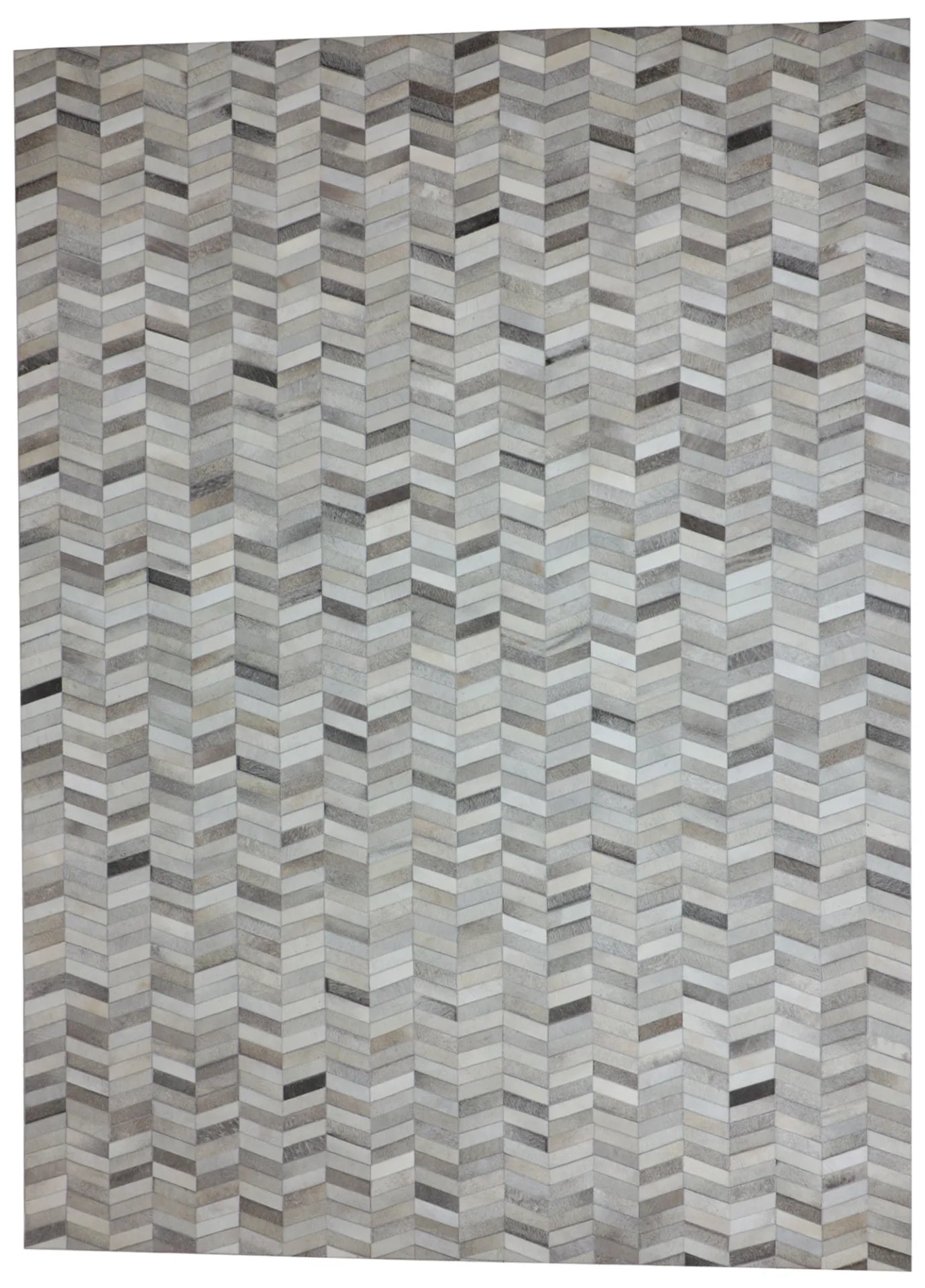 10 x 13.10 - Cowhide Leather Cowhide Rectangle - Finest Hand-Knotted Quality Wool — 65665