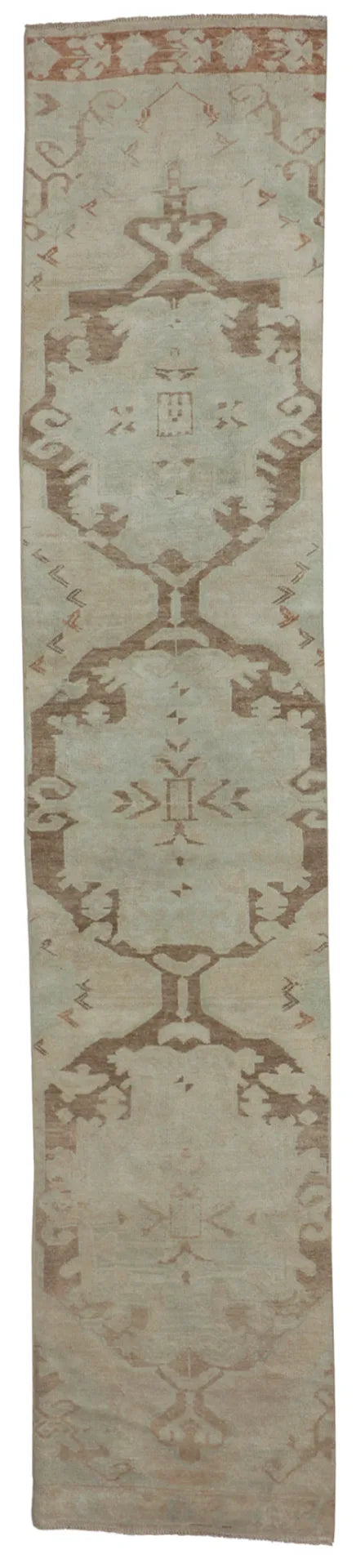 2.6 x 12.6 - Oushak Fine/Wool All Over Rectangle - Finest Hand-Knotted Quality Wool — 65674