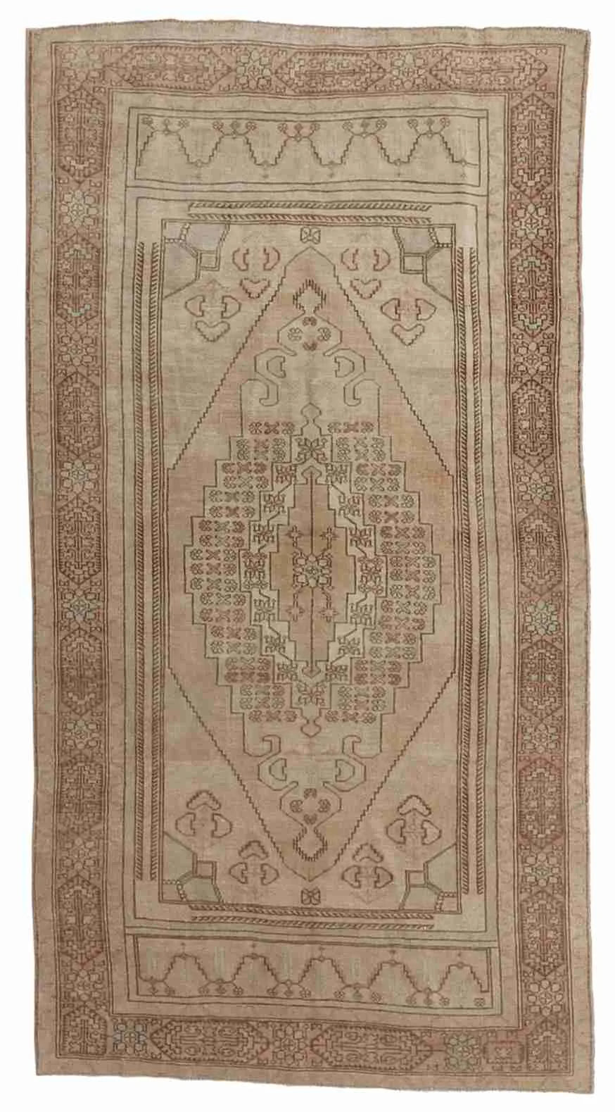4.11 x 9.4 - Oushak Wool Transitional Rectangle - Finest Hand-Knotted Quality Wool — 65678