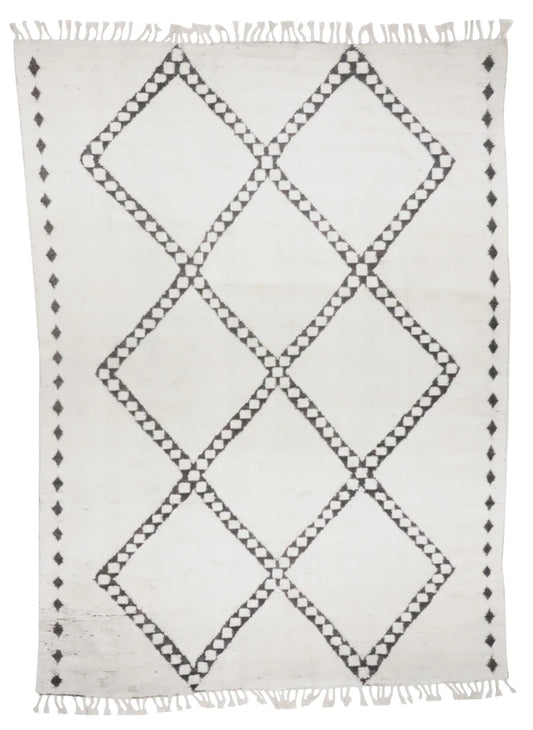 10 x 13.10 - Moroccan Wool Contemporary Rectangle - Finest Hand-Knotted Quality Wool — 65977