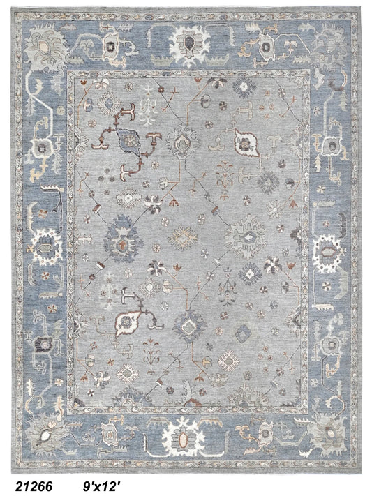 9 x 12 - Sultan Abad Wool Transitional Rectangle - Hand Woven Rug — 66012