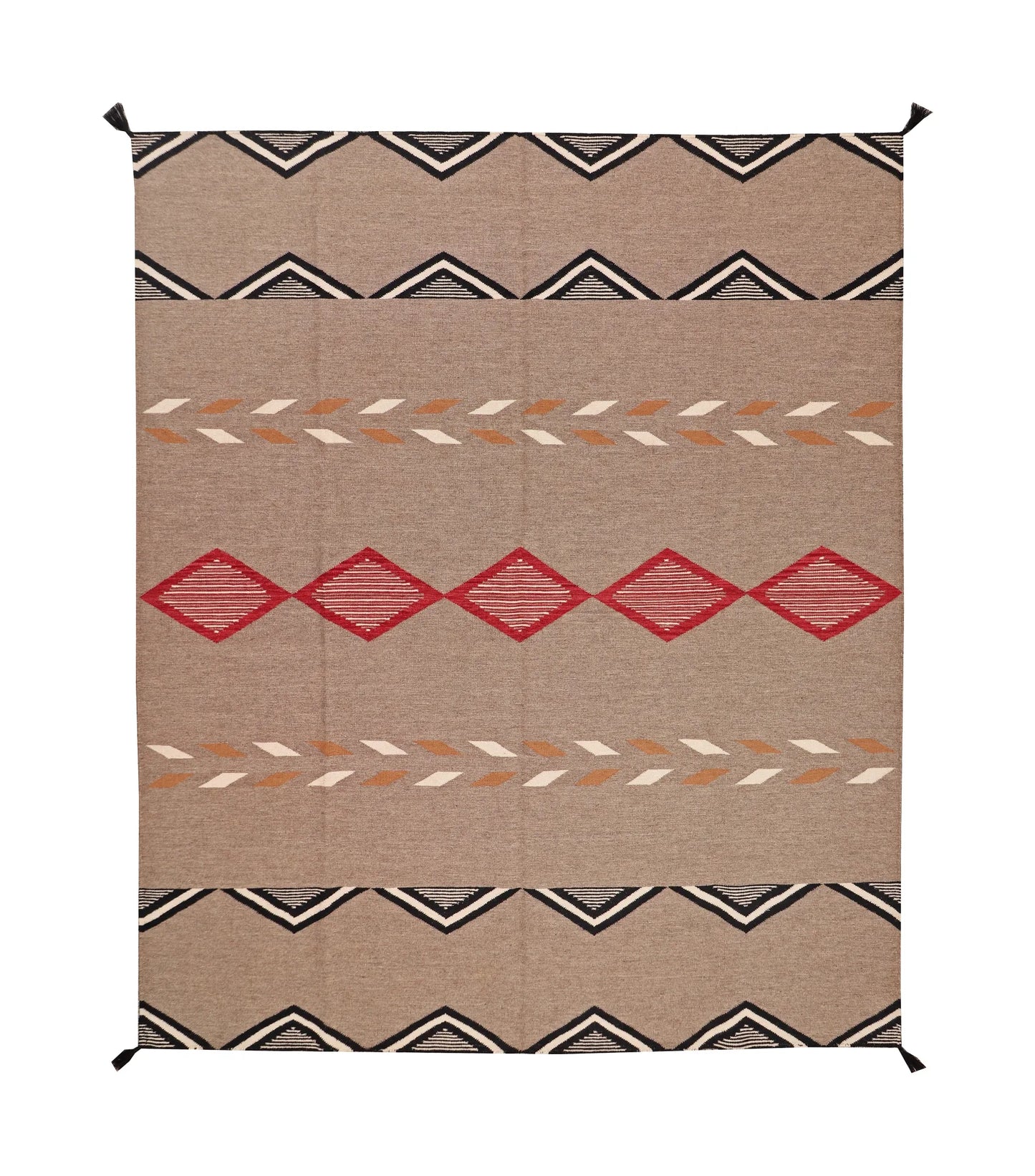 8.2 x 9.9 - Kilim Fine/Wool All Over Rectangle - Finest Hand-Made Quality Wool — 66026