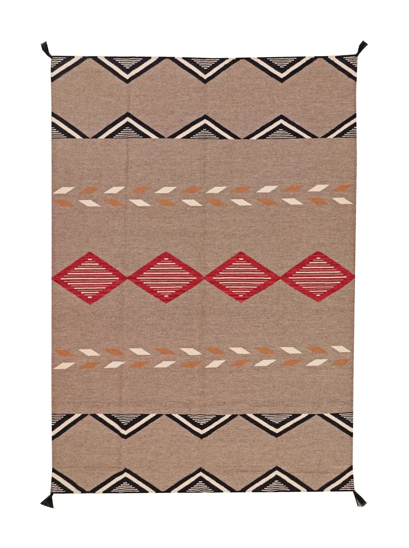 6 x 9 - Kilim Fine/Wool All Over Rectangle - Finest Hand-Made Quality Wool — 66030