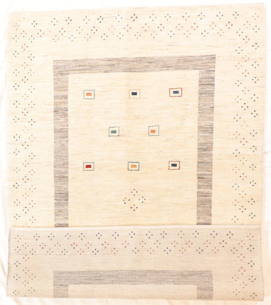 W 5.8 L 8.3 Gabbeh 100% Wool Handmade All Over Design - 66516