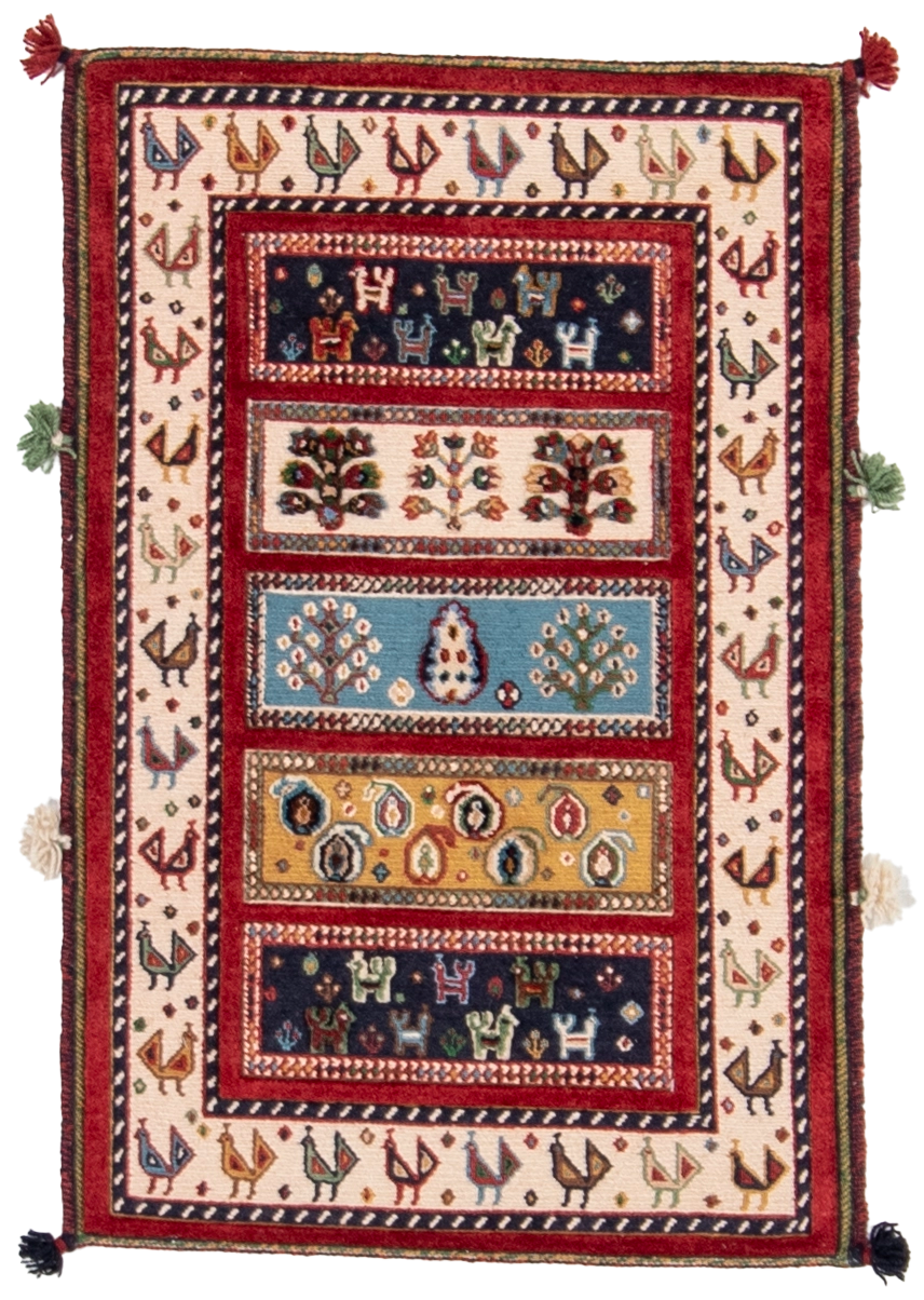 W 2 L 3 Baluch 100% Wool Hand-Woven All-Over Design - 66928