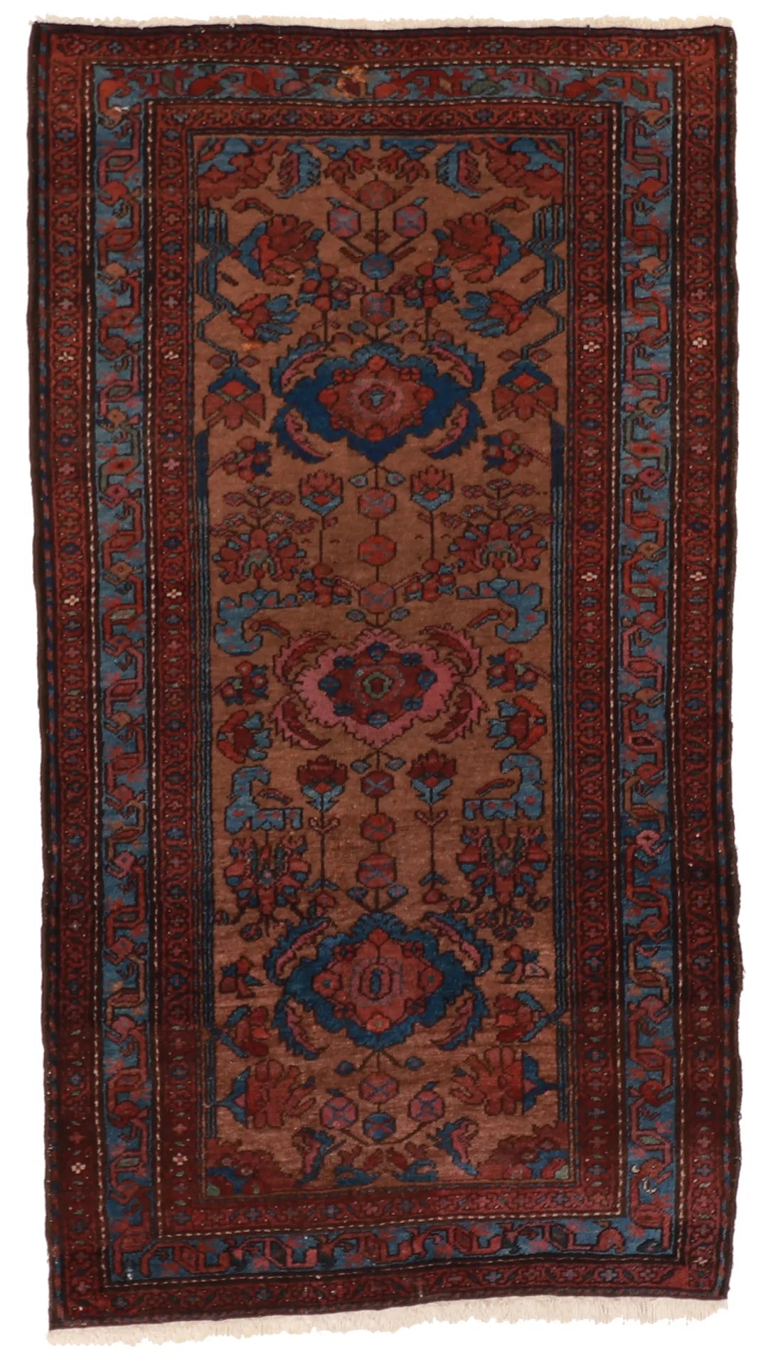 3.5 x 6.4 - Hamadan Fine/Wool Floral Rectangle - Finest Hand-Knotted Quality Wool — 7836