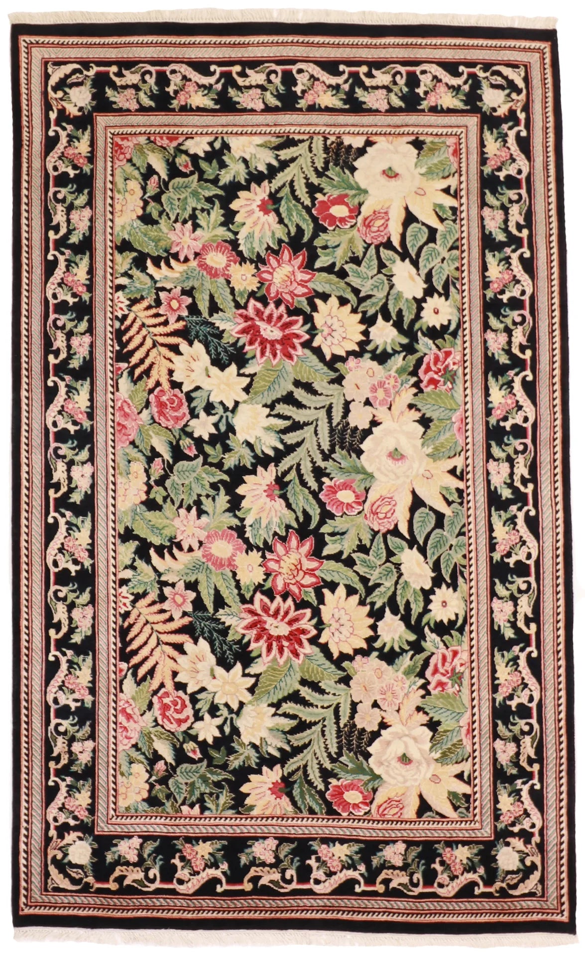 W 4.3 L 7.1 Isfahan 100% Wool Hand-Woven All-Over Design - 10104