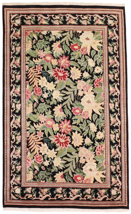 W 4.3 L 7.1 Isfahan 100% Wool Hand-Woven All-Over Design - 10104