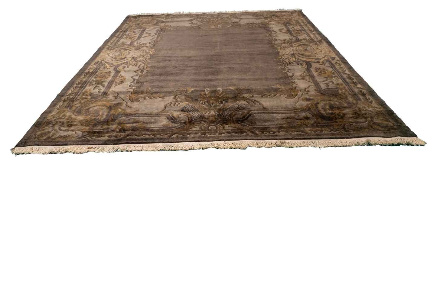 W 8.2 L 10 Savanere 100% Wool Hand-Woven Floral Design - 11057