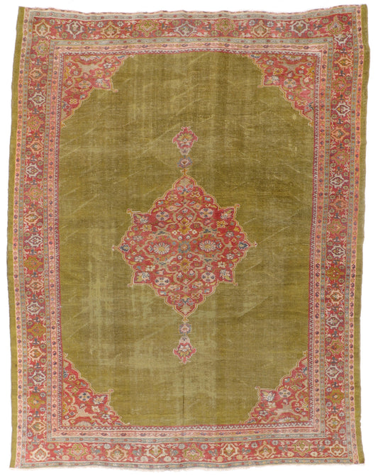 9x12 - Mahal Fine/Wool All Over Rectangle - Hand Knotted Rug — 11468