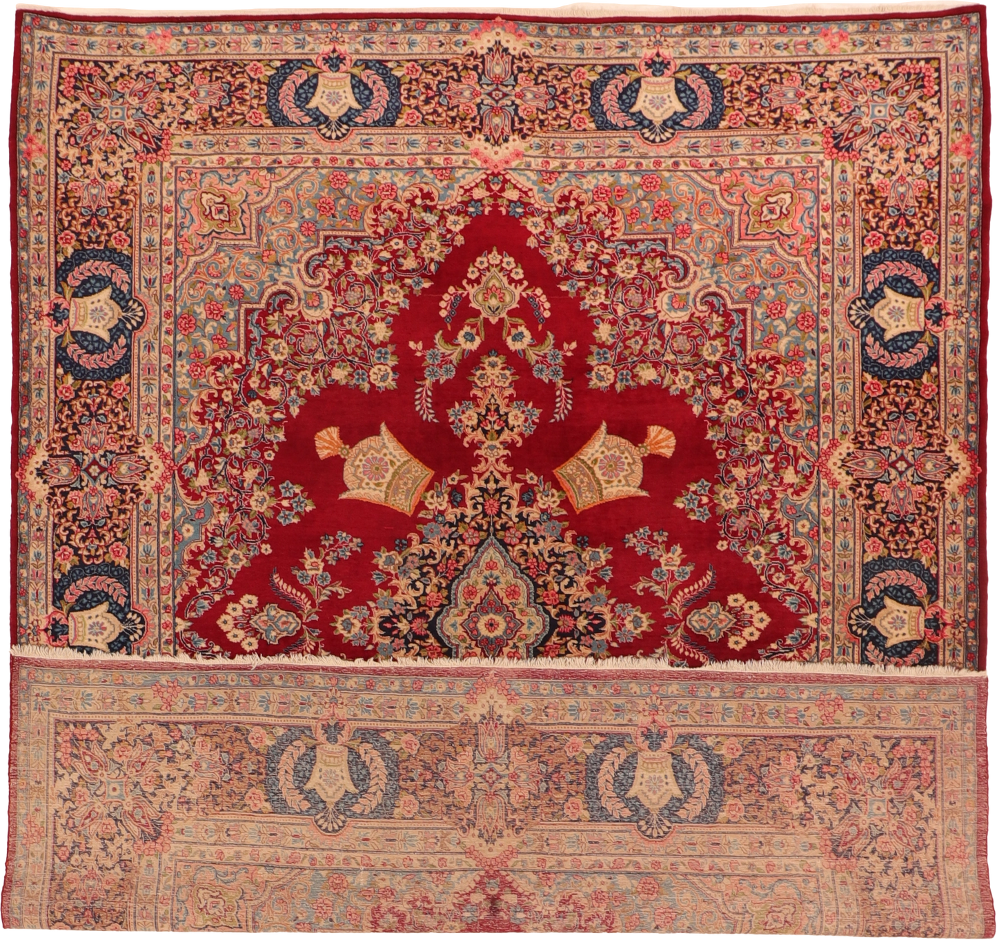 W 8.5 L 10.2 Yazd 100% Wool Hand-Woven All-Over Design - 11659