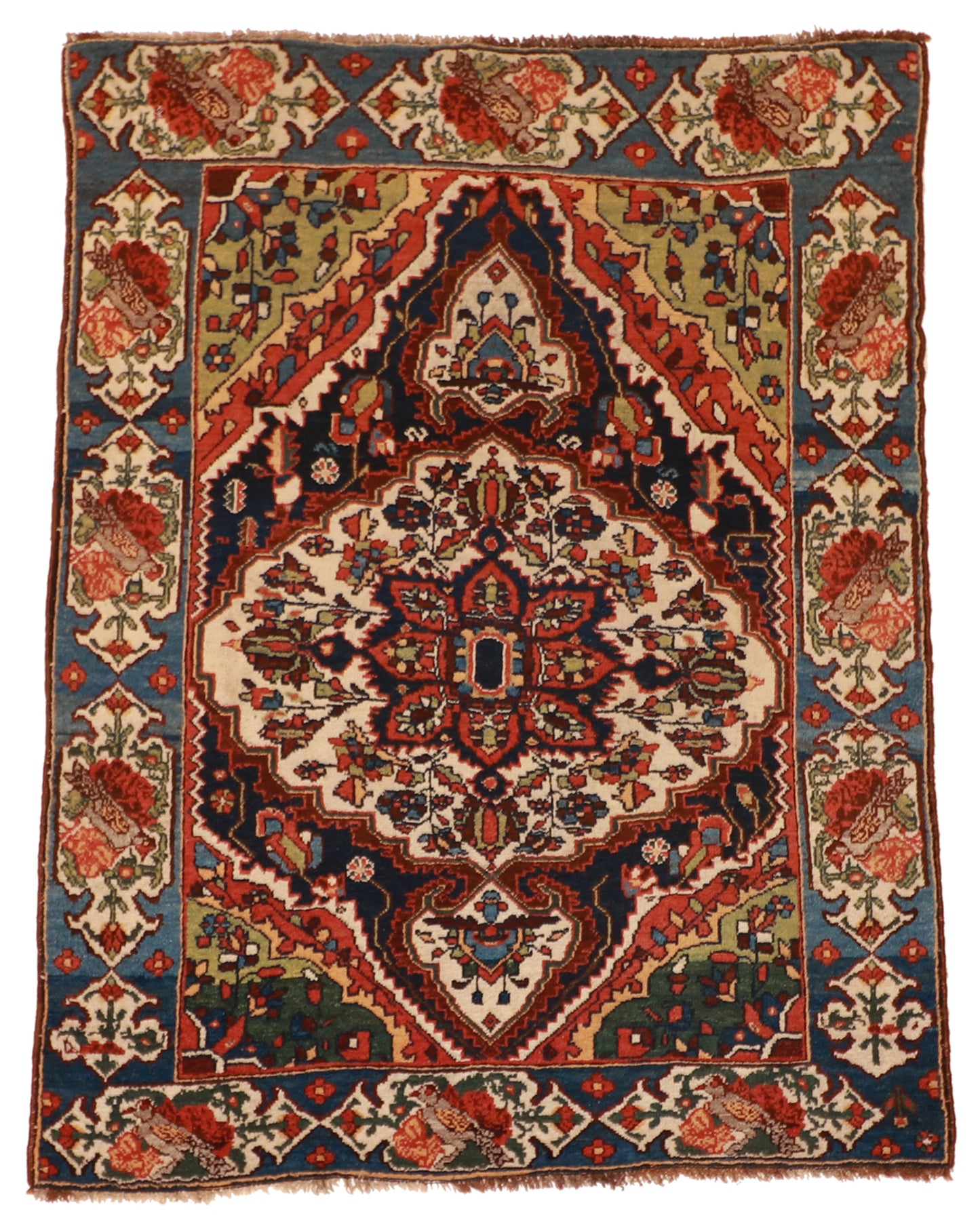 W 4.7 L 5.10 Bakhtiarie 100% Wool Hand-Woven All-Over Design - 11972