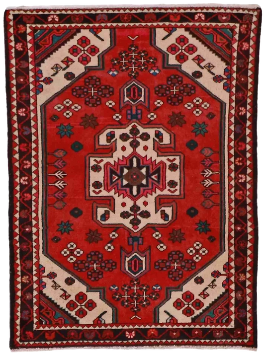 W 3.6 L 5 Hamadan 100% Wool Hand-Woven All-Over Design - 12501