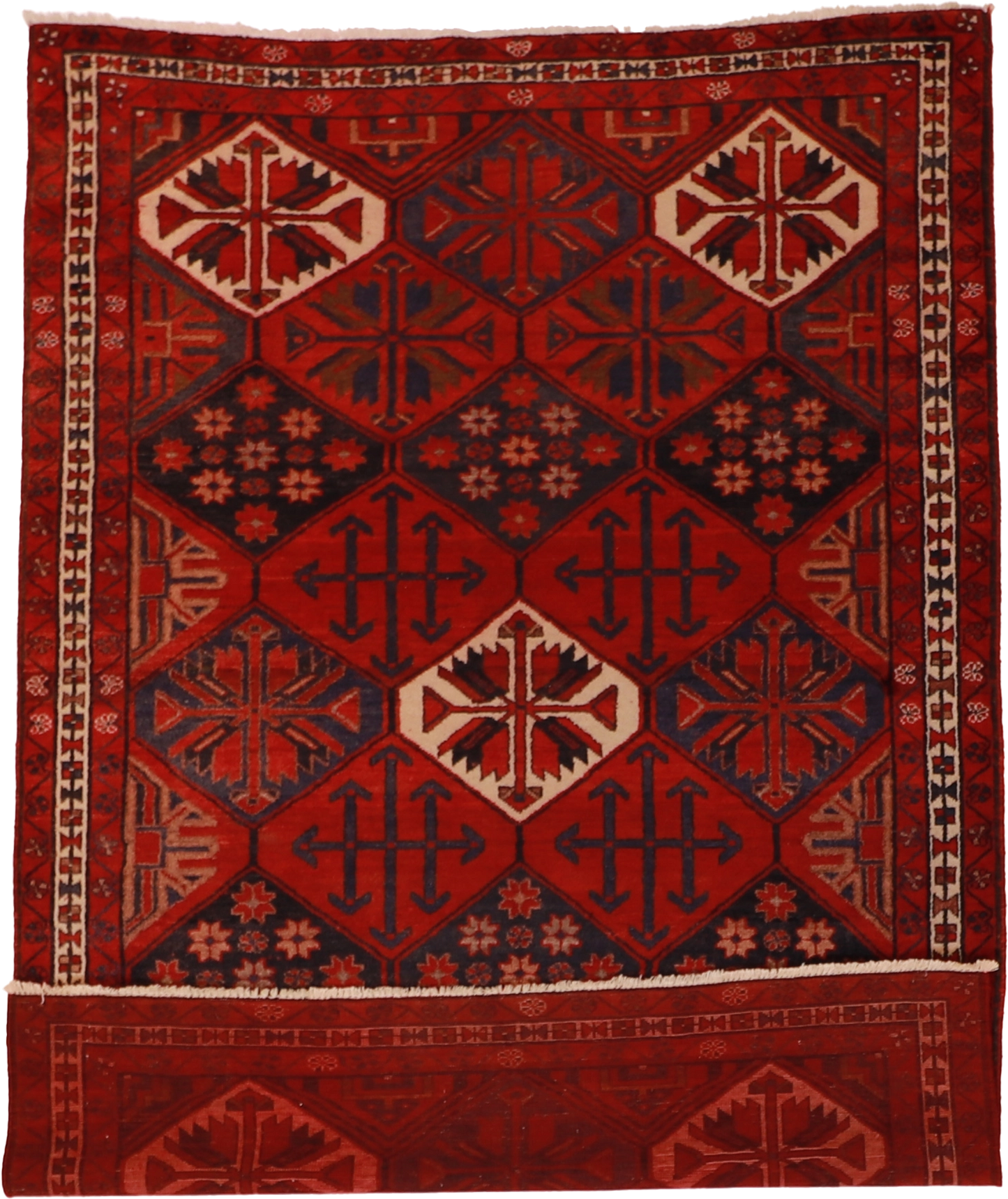 W 6 L 8.5 Lori 100% Wool Handmade Geometric Design - 12642