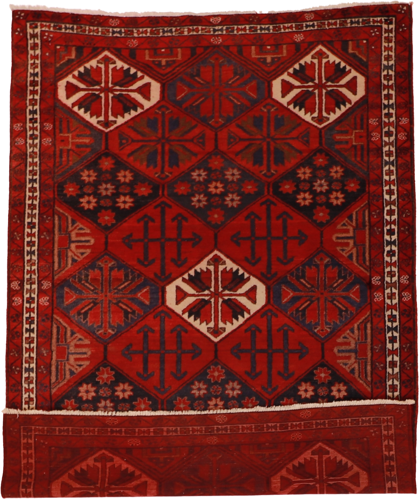 W 6 L 8.5 Lori 100% Wool Handmade Geometric Design - 12642