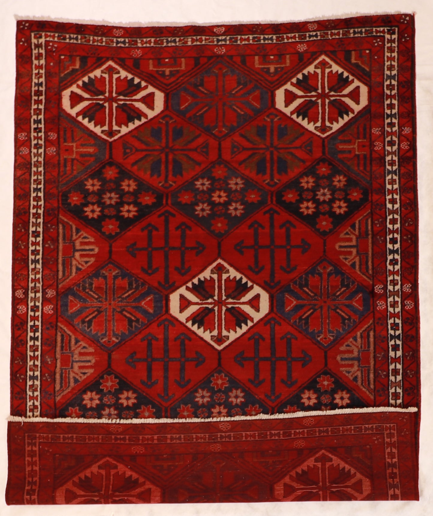 W 6 L 8.5 Lori 100% Wool Handmade Geometric Design - 12642