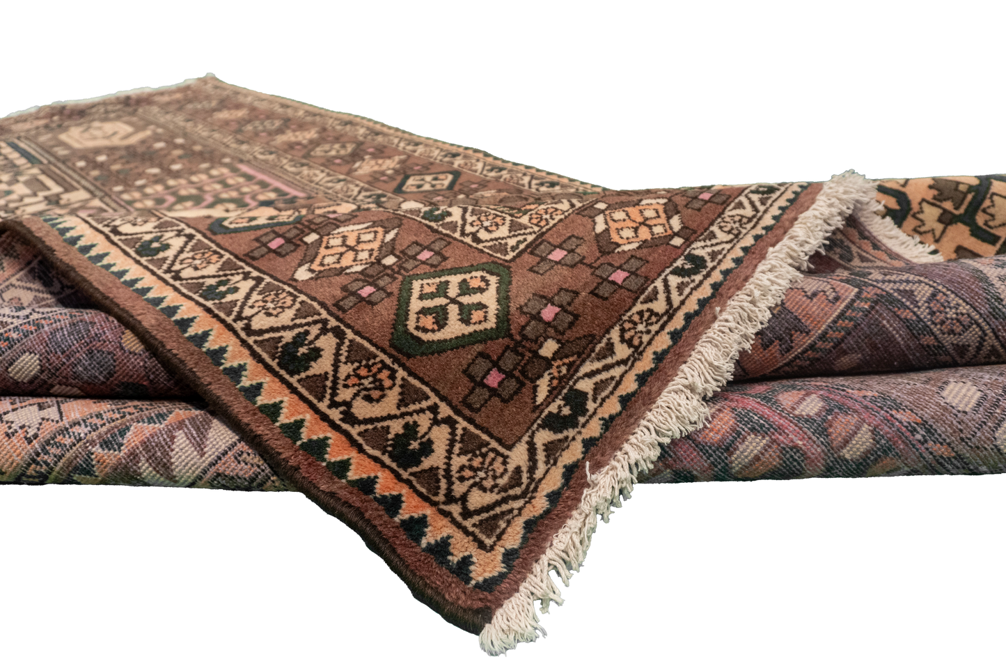 W 6.6 L 9.11 Baktiarie 100% Wool Hand-Woven All-Over Design - 12691