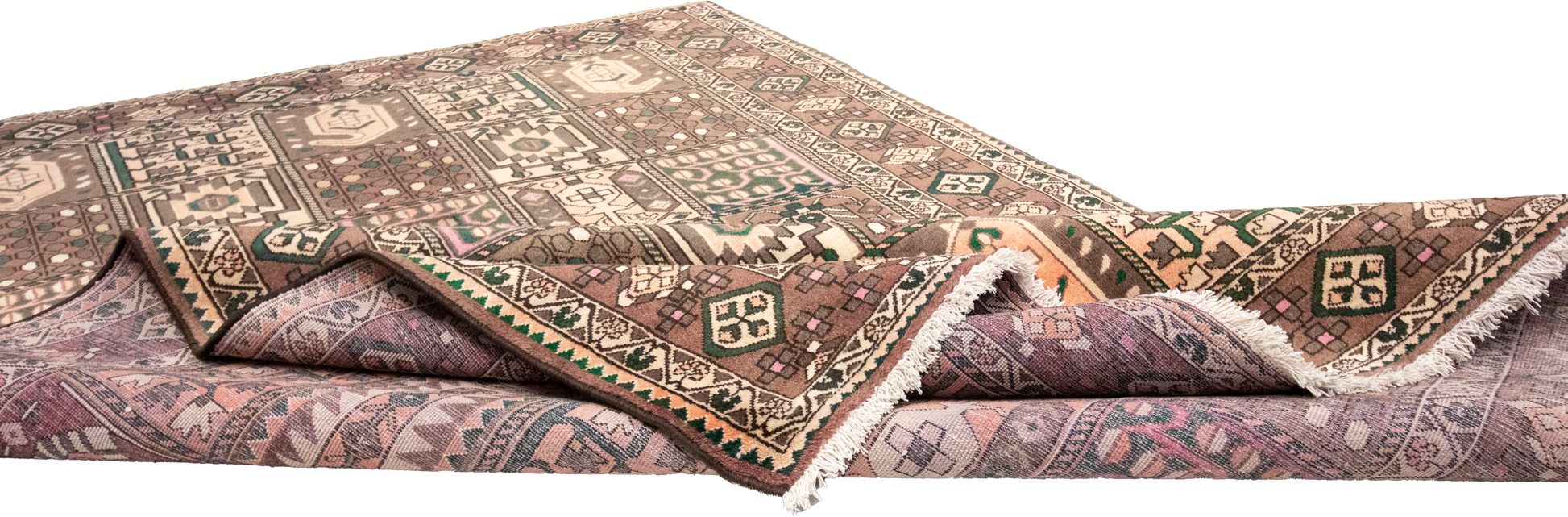 W 6.6 L 9.11 Baktiarie 100% Wool Hand-Woven All-Over Design - 12691