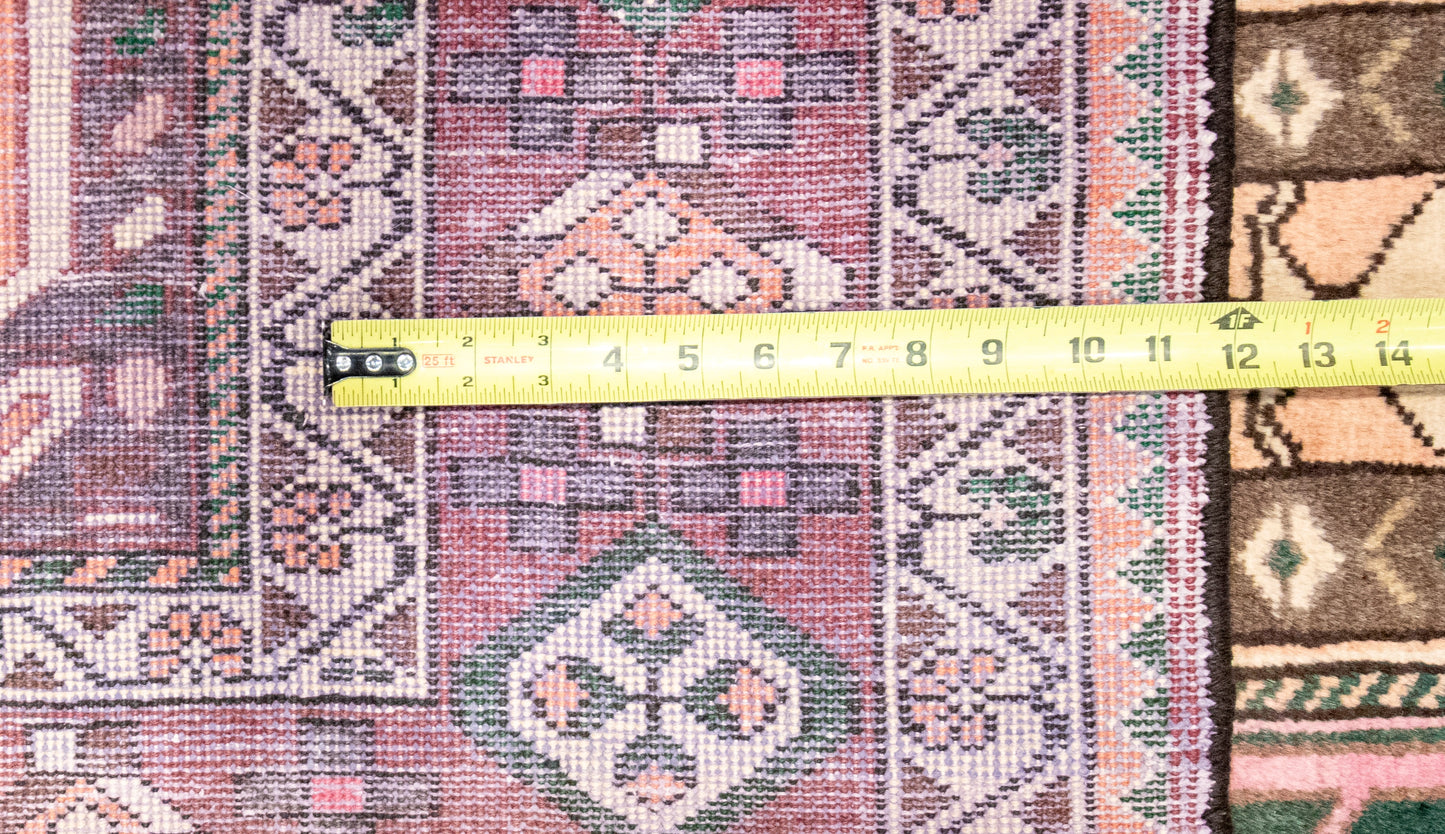 W 6.6 L 9.11 Baktiarie 100% Wool Hand-Woven All-Over Design - 12691