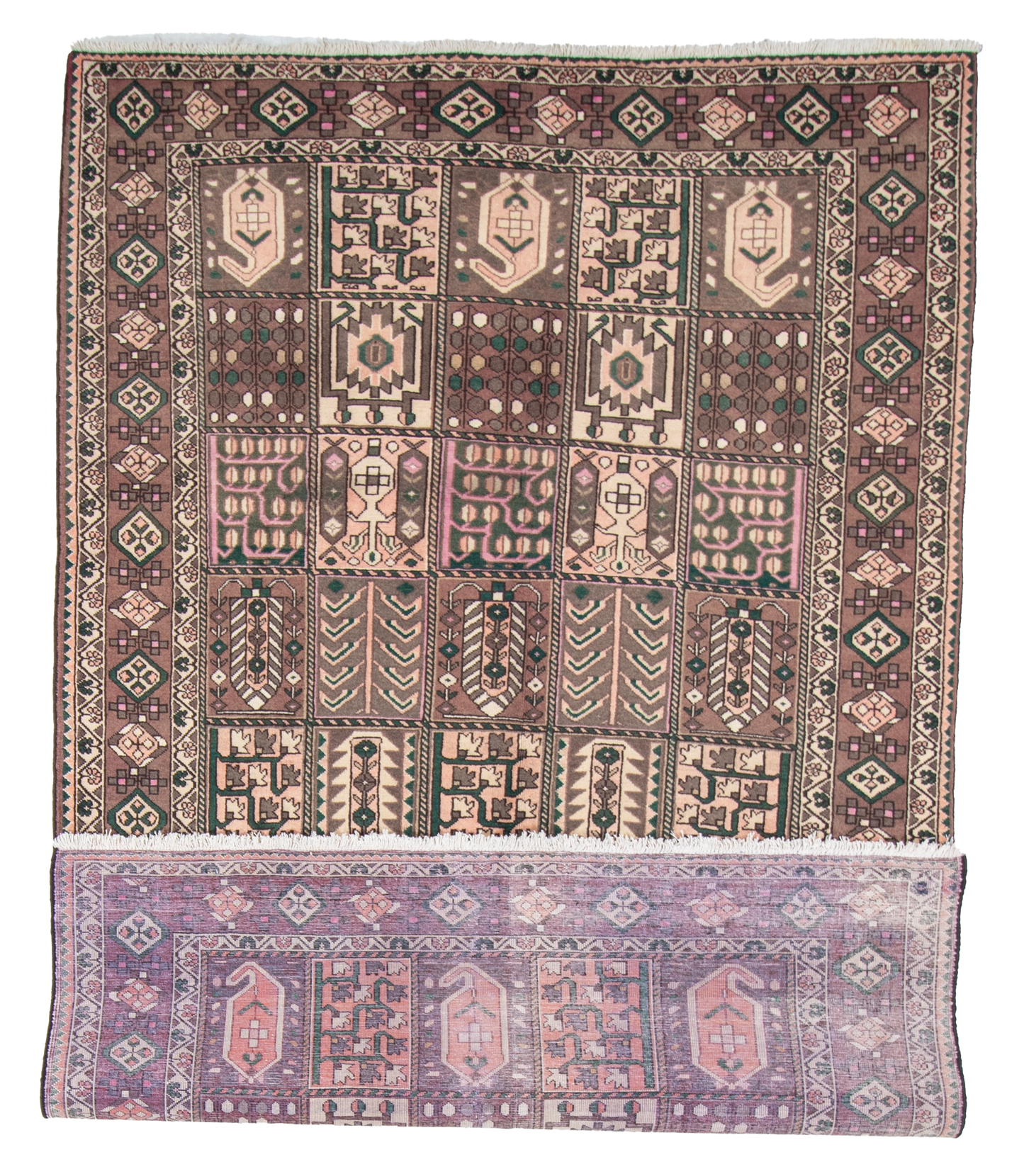 W 6.6 L 9.11 Baktiarie 100% Wool Hand-Woven All-Over Design - 12691