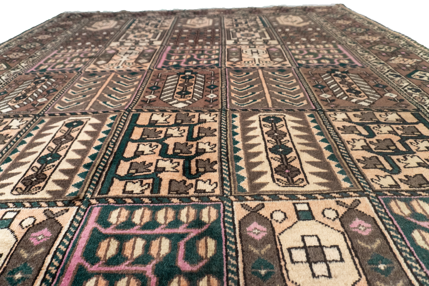 W 6.6 L 9.11 Baktiarie 100% Wool Hand-Woven All-Over Design - 12691