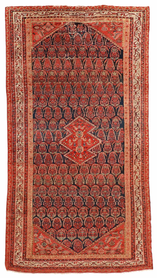 5.3 x 9.11 - Kurdish Fine Geometric Rectangle - Hand Woven Rug — 12712