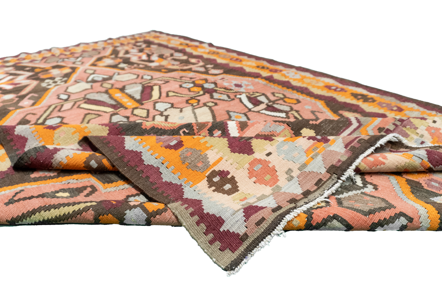 W 5.5 L 9.2 Azerbaijan 100% Wool Hand-Woven All-Over Design - 12838