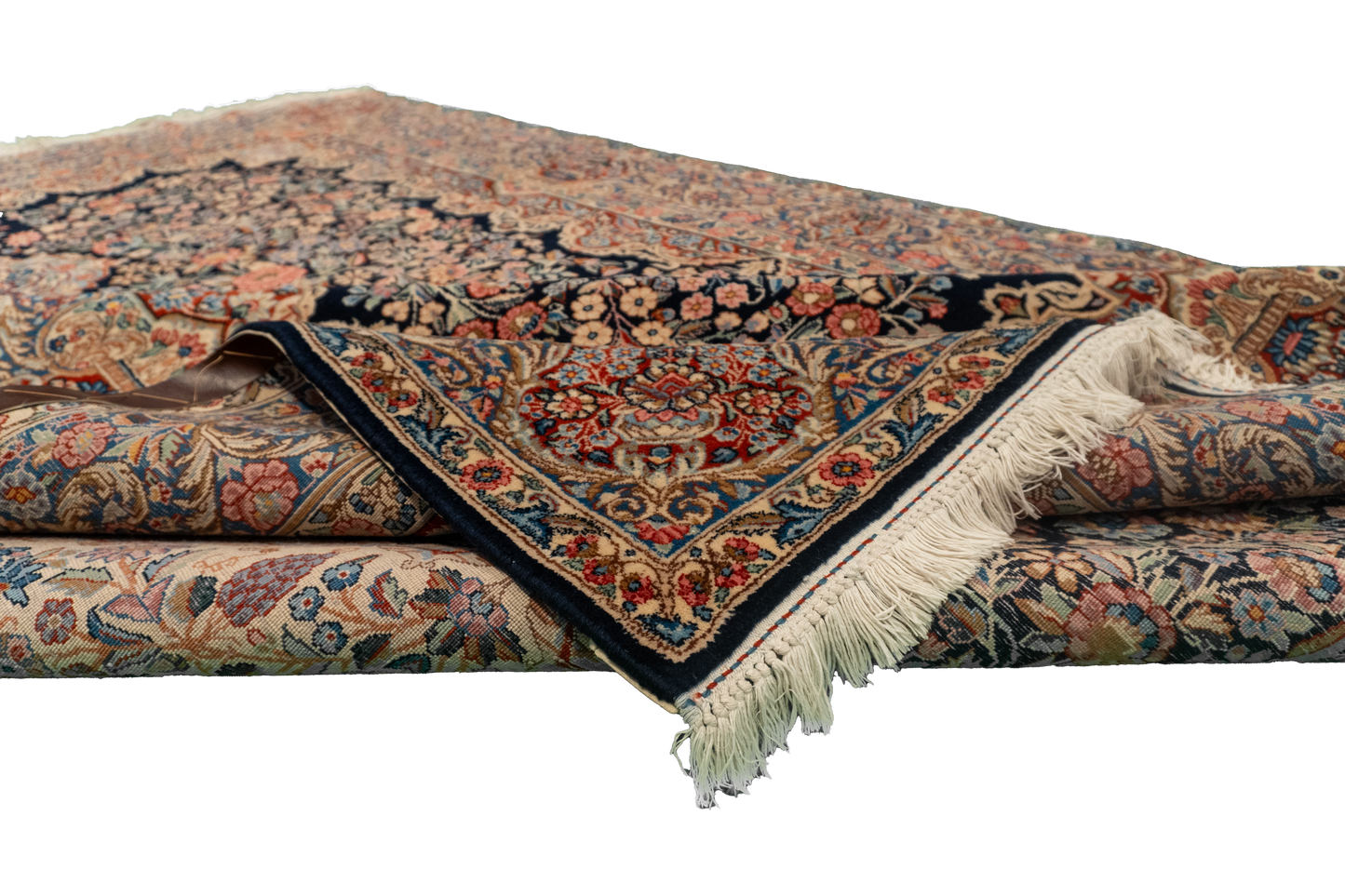 W 6.8 L 10 Kerman S. Antique 100% Wool Hand-Woven All-Over Design - 12948