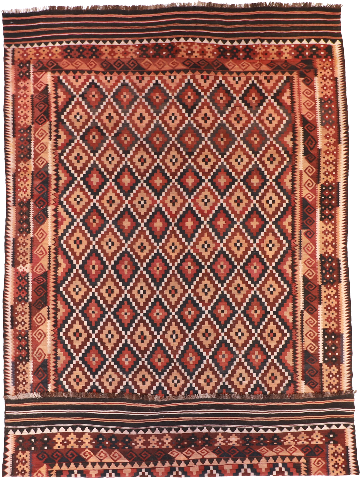 W 9.9 L 15.10 Kilim 100% Wool Hand-Woven Modern Design - 13151